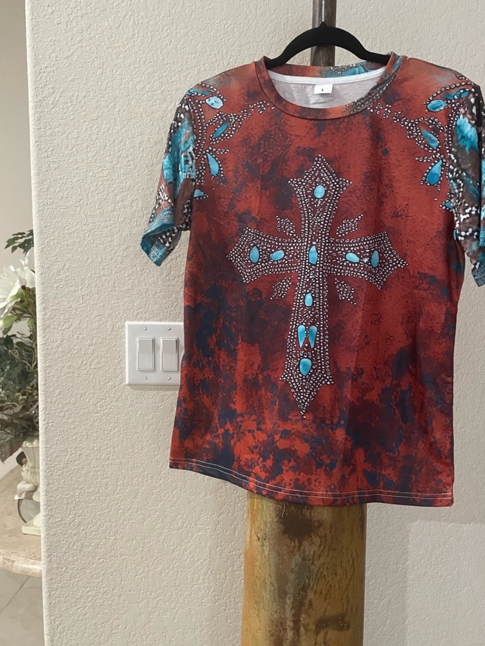 FAITHWEAR Printed Cross front & Back XL T-Shirt Wear your Faith Tee NEW in bag